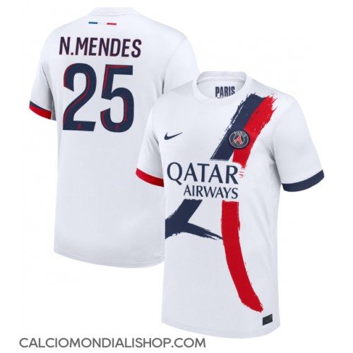 Maglie da calcio Paris Saint-Germain Nuno Mendes #25 Seconda Maglia 2024-25 Manica Corta